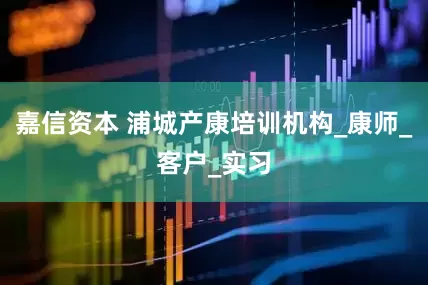 嘉信资本 浦城产康培训机构_康师_客户_实习
