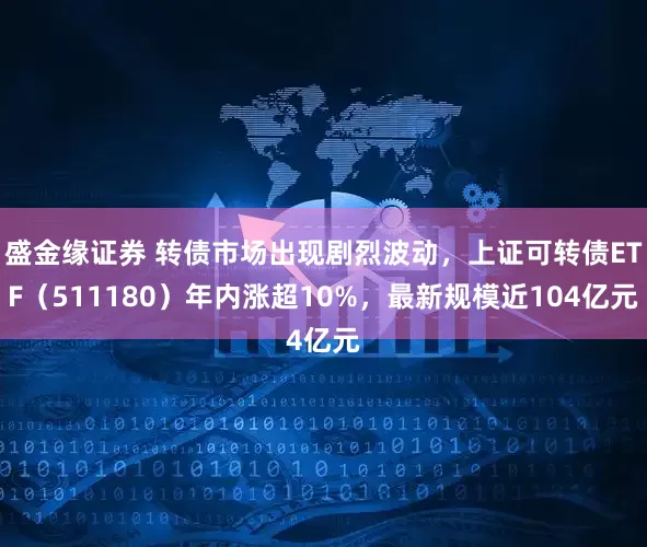 盛金缘证券 转债市场出现剧烈波动，上证可转债ETF（511180）年内涨超10%，最新规模近104亿元