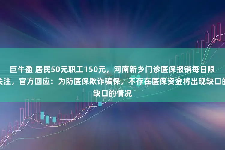 巨牛盈 居民50元职工150元，河南新乡门诊医保报销每日限额引关注，官方回应：为防医保欺诈骗保，不存在医保资金将出现缺口的情况